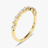 Stunning 0.30 CT Round & Marquise Moissanite Stones Alternate Diamond Wedding Band 2