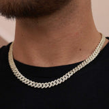40 CT Round Moissanite Diamond Cuban Silver Necklace For Him 2