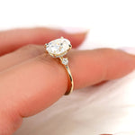 Stunning 2.5 CT Oval Moissanite Engagement Ring with Hidden Halo Design 6