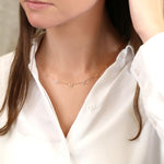 Customized Letter Name Necklace in Solid Gold 4