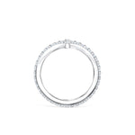 Stunning 0.4 TCW Round Moissanite Stones Stella T Shaped Wedding Band 3