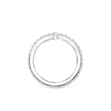 Stunning 0.4 TCW Round Moissanite Stones Stella T Shaped Wedding Band 3