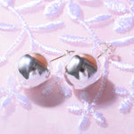 Round Cut Cubic Zirconia in 925 Sterling Silver Earrings 2