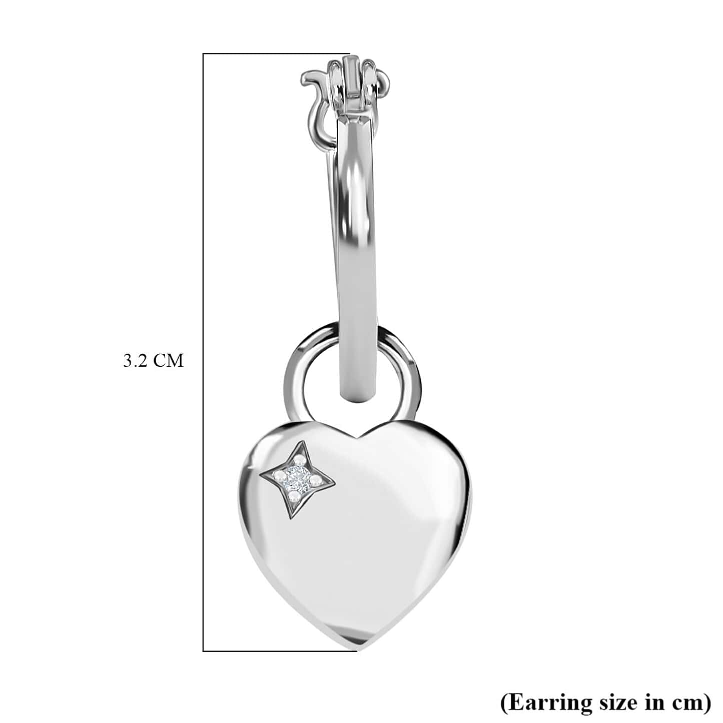 Round Cut Cubic Zirconia in 925 Sterling Silver Earrings 5
