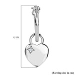 Round Cut Cubic Zirconia in 925 Sterling Silver Earrings 5