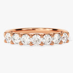 Stunning 0.70 CT Round Moissanite Stones Half Eternity Wedding Band 3