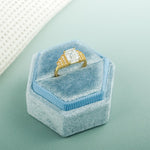Stunning 1.0 - 2.0 CT Emerald Moissanite Engagement Ring With Cluster Design 6
