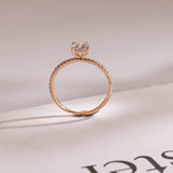 Stunning 1.0 - 2.0 CT Cushion Moissanite Engagement Ring With Pave Design 5