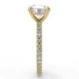 Stunning 2.0 CT Round Moissanite Engagement Ring with Hidden Halo & Pave Design 4