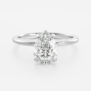 Stunning 1.5-2.5 CT Pear Moissanite Engagement Ring with Solitaire Design