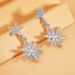 Round Cut Cubic Zirconia in 925 Sterling Silver Earrings 2