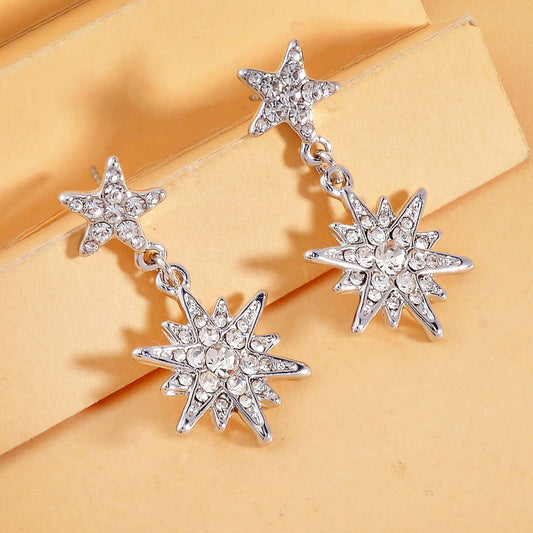 Round Cut Cubic Zirconia in 925 Sterling Silver Earrings 2