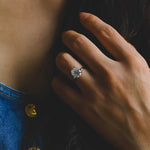 Stunning 1.0 CT Oval Moissanite Engagement Ring with Hidden Halo Design 10