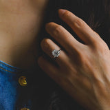 Stunning 1.0 CT Oval Moissanite Engagement Ring with Hidden Halo Design 10