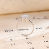 Stunning 1.0 CT Oval Cut Moissanite Engagement Ring with Solitaire Bezel Design 6
