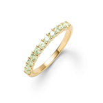 0.33 CT Round Peridot Lab Made Diamond- Aug Birthstone Eternity Wedding Band 1