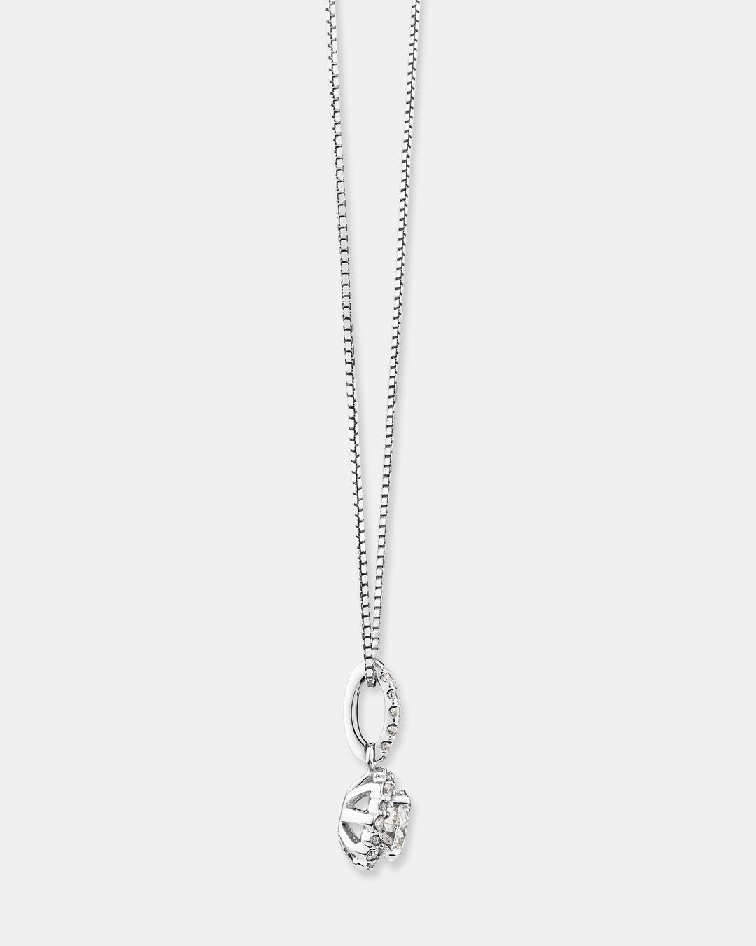 Round Cut Cubic Zirconia in 925 Sterling Silver Necklace 3