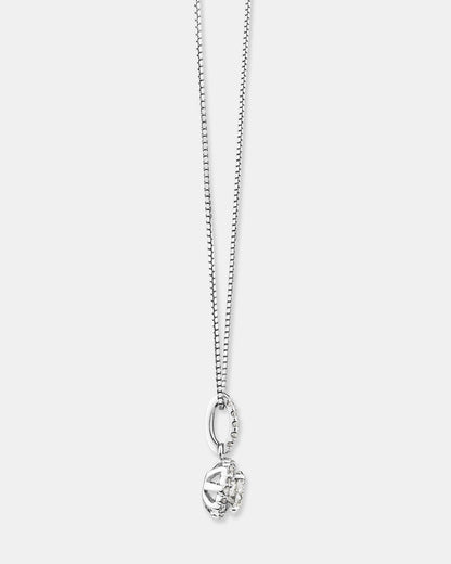 Round Cut Cubic Zirconia in 925 Sterling Silver Necklace 3