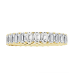 Stunning 0.60 CT Emerald Moissanite Stones Full Eternity Wedding Band 1