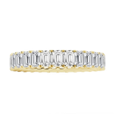 Stunning 0.60 CT Emerald Moissanite Stones Full Eternity Wedding Band 1