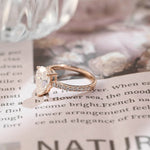 Stunning 3.0 CT Pear Moissanite Engagement Ring with Pave Design 3