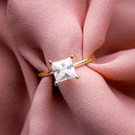 Stunning 1 CT Princess Moissanite Engagement Ring With Solitaire Design 9