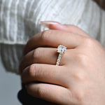Stunning 1.0 - 2.0 CT Asscher Moissanite Engagement Ring With Pave Design 6