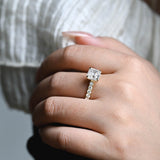 Stunning 1.0 - 2.0 CT Asscher Moissanite Engagement Ring With Pave Design 6