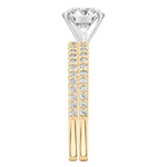 Stunning 1.0- 2.0 CT Round Moissanite Engagement Ring with Two Tone & Pave Design 5