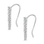Round Cut Cubic Zirconia in 925 Sterling Silver Earrings 4