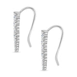 Round Cut Cubic Zirconia in 925 Sterling Silver Earrings 4
