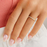 Stunning 0.4 TCW Round Moissanite Stones With Full Eternity Wedding Band 4