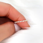 Stunning 0.55 TCW Round Moissanite Stones Half Eternity Wedding Band 6
