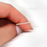Stunning 0.55 TCW Round Moissanite Stones Half Eternity Wedding Band 6