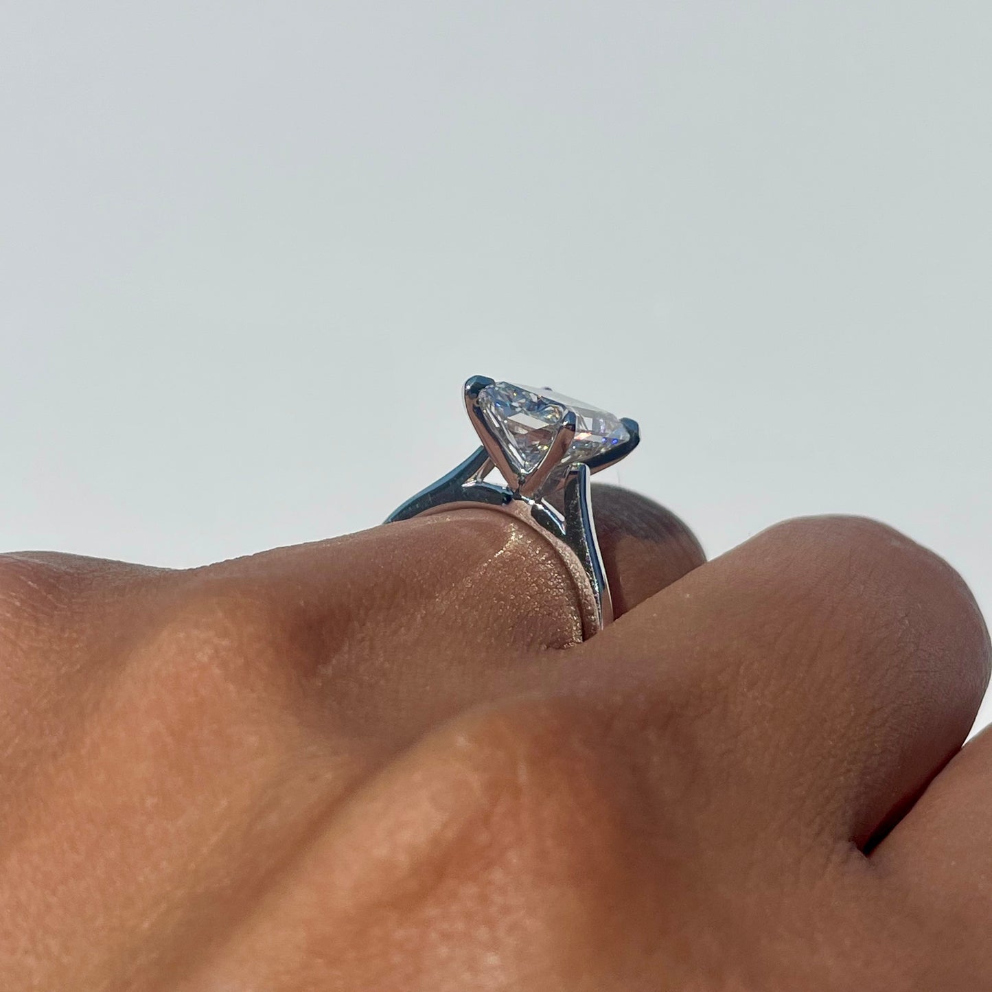 Stunning 4.03 CT Radiant Moissanite Engagement Ring with Solitaire Design 3