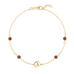 1.0 TCW Round Garnet Lab Made Diamond- January Birthstone Bracelets 1