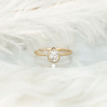 Stunning 0.75 CT Pear Moissanite Engagement Ring With Bezel Design 1