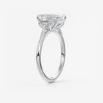 Emerald Three Stone Lab Grown Diamond Engagement Ring