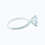 2.0 CT Round Cut Pave CVD F/VS2 Diamond Engagement Ring 2