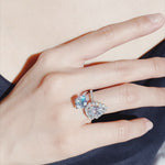 2.0 CT Round Cut Pave CVD F/VS2 Diamond Engagement Ring 5