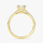 Stunning 1.0-2.0 CT Radiant Moissanite Engagement Ring with Dainty Pave Design 3