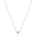 0.50 CT  Round Moissanite Diamond Halo Pendant Necklace in Solid Gold 3