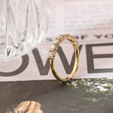 0.3 TCW Round Cut Moissanite Bridal Wedding Band With Pave Accents 4