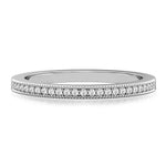 Stunning 0.30 CT Round Moissanite Stones Milgrain Wedding Band 1