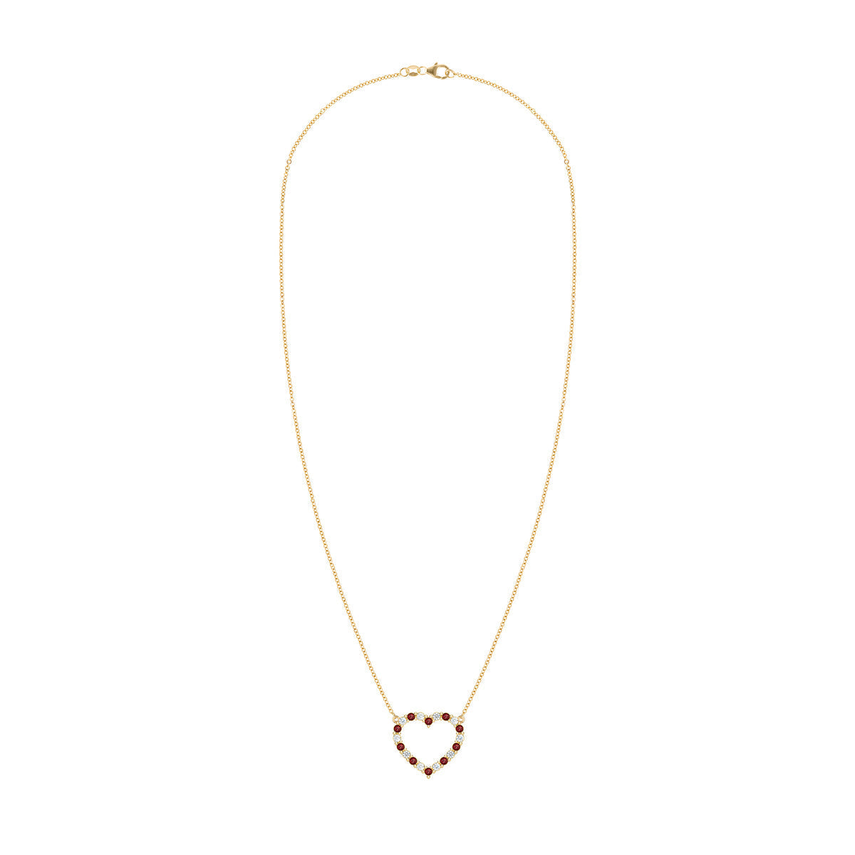 2.5 TCW Round Garnet Lab Made Diamond- January Birthstone Necklace 5