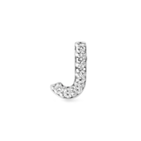0.20 CT Round Moissanite Diamond Initial Asymmetric Necklace in Solid Gold 11