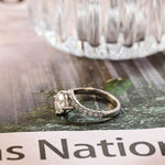 Stunning 2.0 CT Round Moissanite Engagement Ring with Pave Design 3