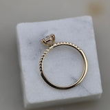 1.21 CT Oval Cut Pave CVD E/VS1 Diamond Engagement Ring 13