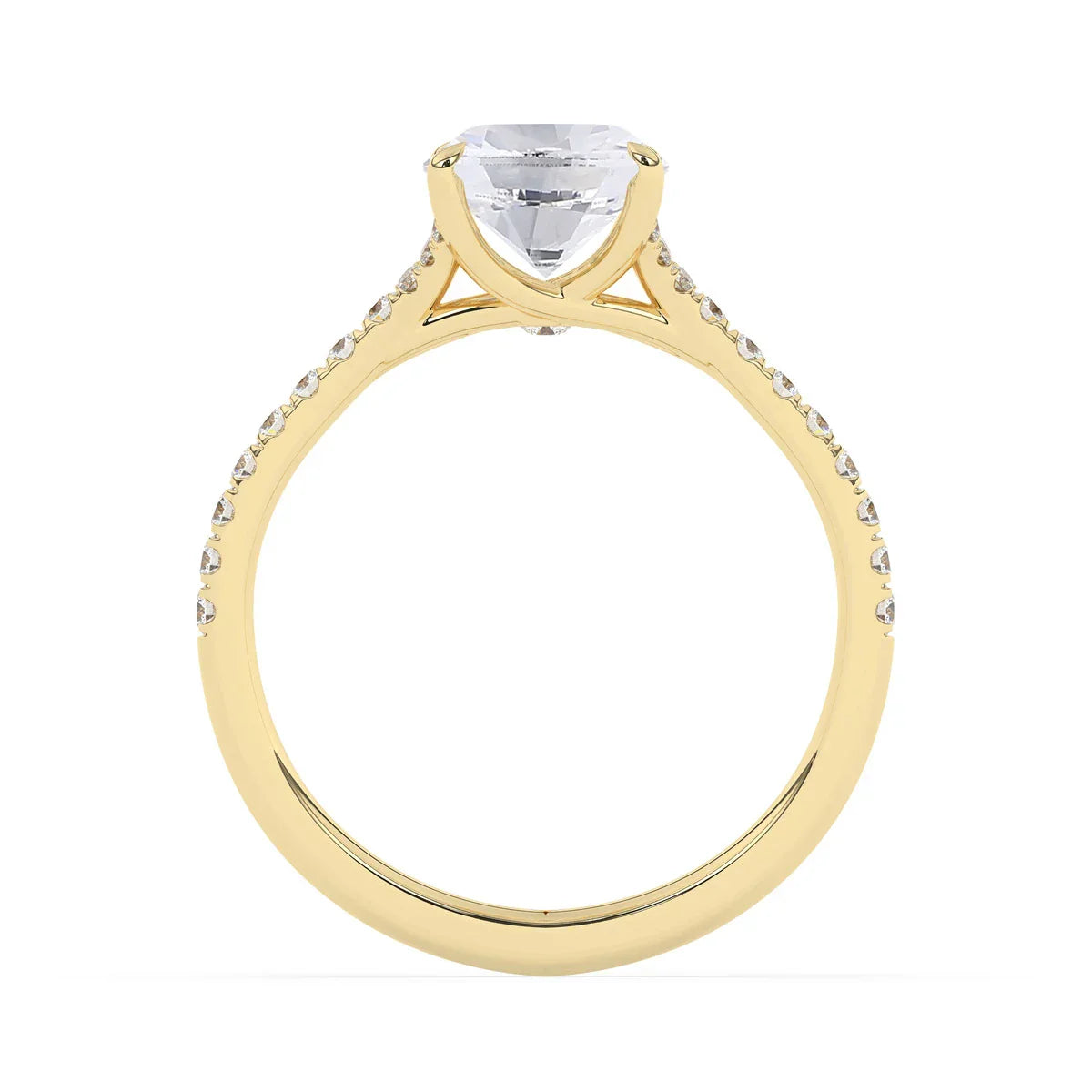 Stunning 2.0 CT Oval Moissanite Engagement Ring with Split Shank Design 3