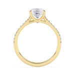 Stunning 2.0 CT Oval Moissanite Engagement Ring with Split Shank Design 3